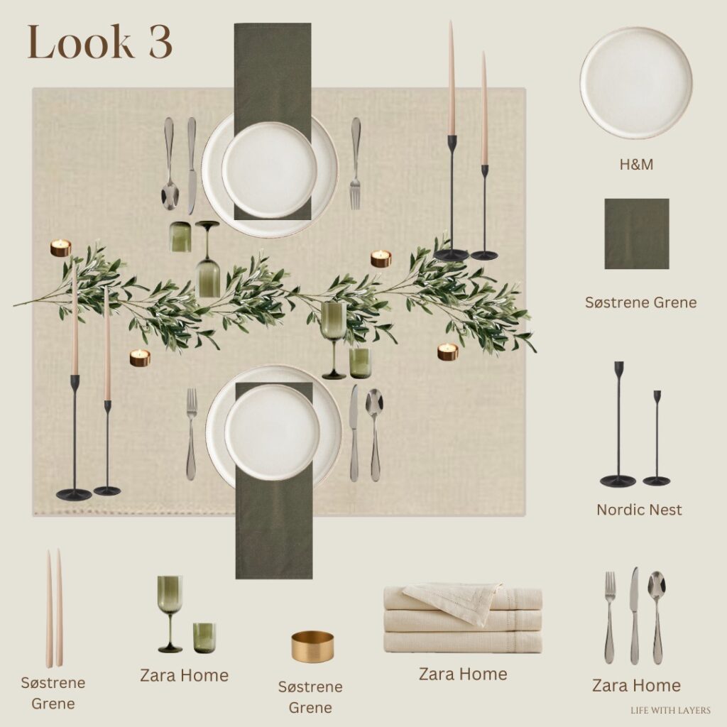 Christmas tablescape - Minimalist